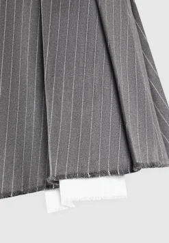 Pinstripe Pleated Skort - Grey Pinstripe^Manière De Voir Sale