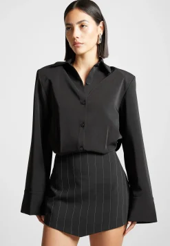 Pinstripe Skirt Shirt Dress -^Manière De Voir Sale