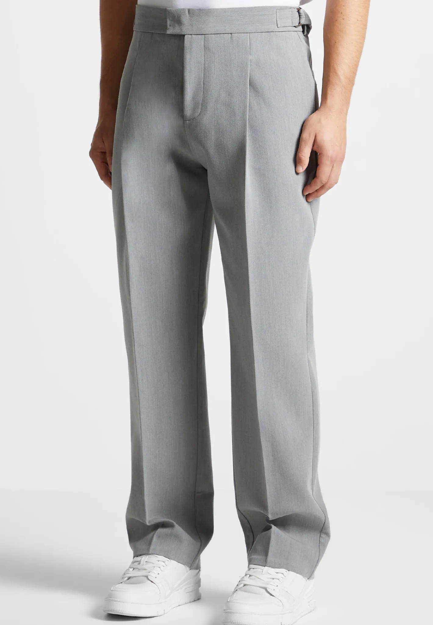 Pleated Tailored Trousers - Light Grey^Manière De Voir Outlet