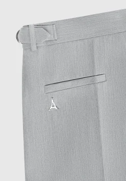 Pleated Tailored Trousers - Light Grey^Manière De Voir Outlet