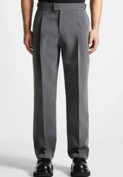 Pleated Tailored Trousers - Dark Grey^Manière De Voir Fashion