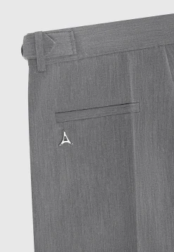 Pleated Tailored Trousers - Dark Grey^Manière De Voir Fashion