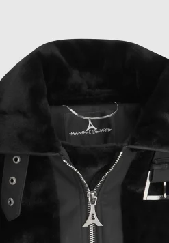 Plush Jacket with Lapel -^Manière De Voir Fashion