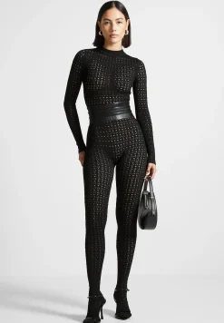 Pointelle Knit Jumpsuit with Belt -^Manière De Voir Best