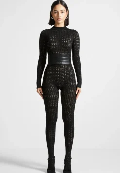 Pointelle Knit Jumpsuit with Belt -^Manière De Voir Best