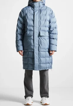 Quilted Longline Puffer Coat - Steel Blue^Manière De Voir Outlet