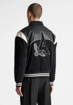 Raglan Corduroy Eiffel Varsity Jacket -^Manière De Voir Fashion