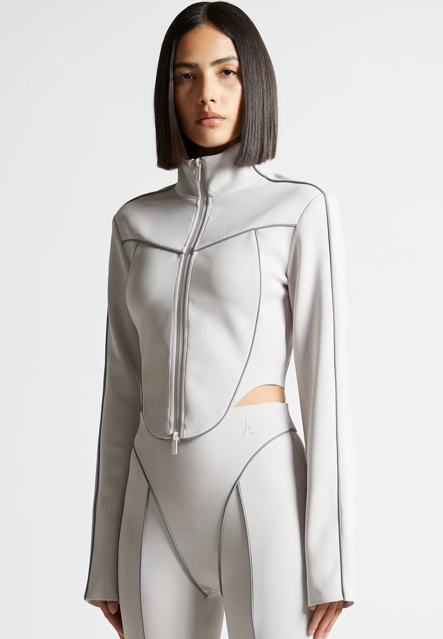 Reflective Piped Long Sleeve Corset Jacket -^Manière De Voir Online