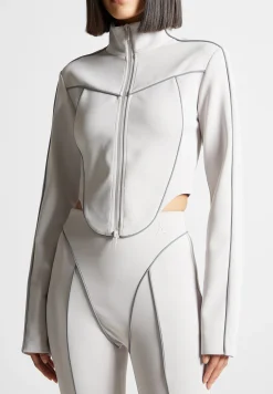 Reflective Piped Long Sleeve Corset Jacket -^Manière De Voir Online