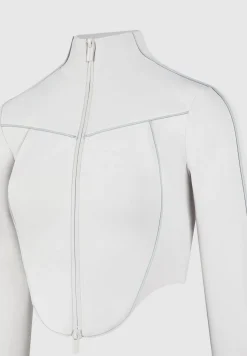 Reflective Piped Long Sleeve Corset Jacket -^Manière De Voir Online