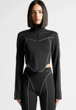 Reflective Piped Long Sleeve Corset Jacket -^Manière De Voir Online