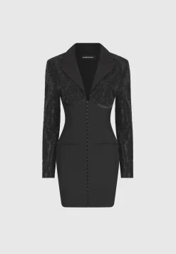 Rhinestone Corset Blazer Dress -^Manière De Voir Fashion