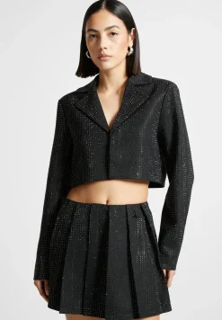 Rhinestone Cropped Blazer -^Manière De Voir Sale