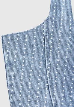 Rhinestone Denim Corset - Mid Blue^Manière De Voir Online