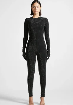 Rhinestone Jumpsuit with Gloves -^Manière De Voir New