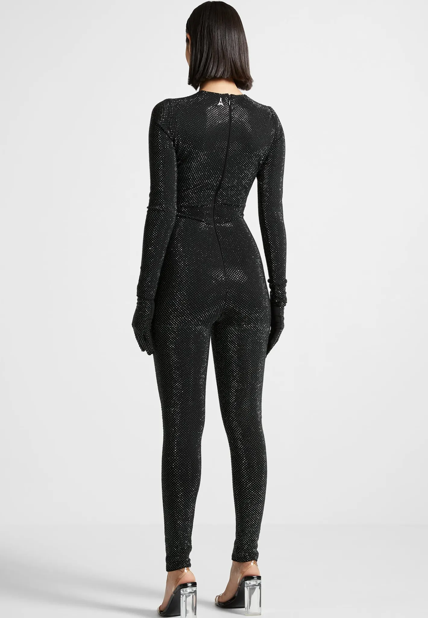 Rhinestone Jumpsuit with Gloves -^Manière De Voir New