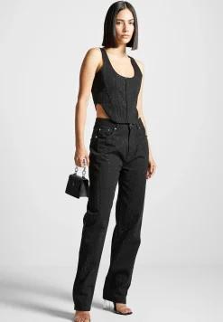 Rhinestone Mom Jeans -^Manière De Voir Outlet