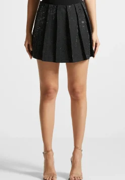 Rhinestone Pleated Mini Skort -^Manière De Voir Fashion