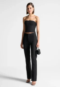 Rhinestone Tailored Bandeau Corset Top -^Manière De Voir Clearance