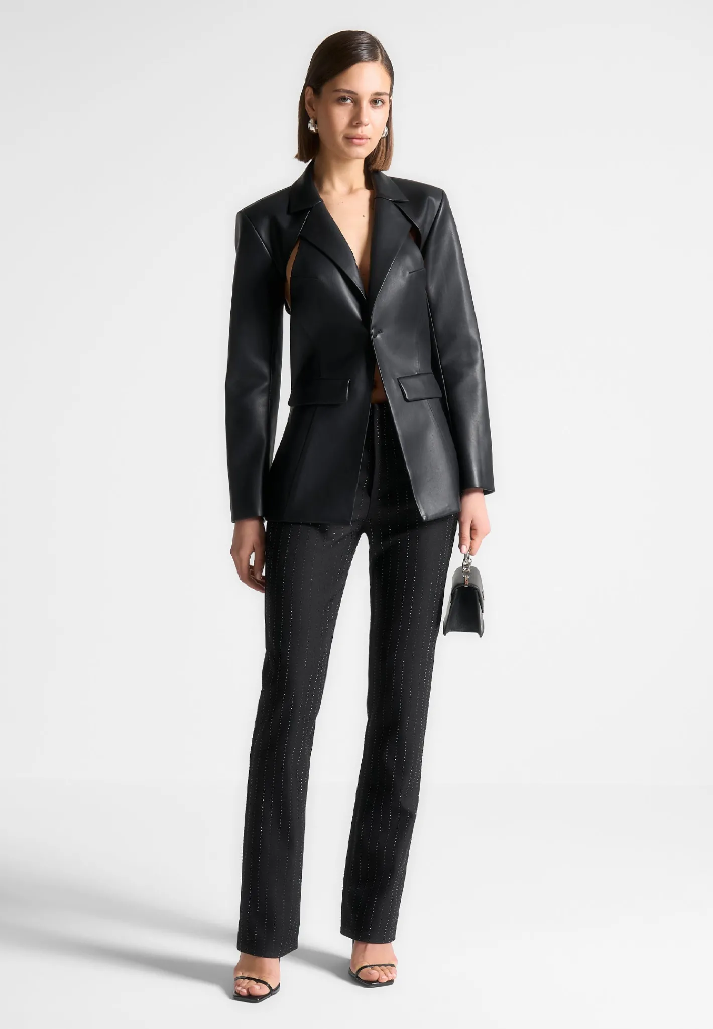 Rhinestone Tailored Straight Leg Trousers -^Manière De Voir Outlet