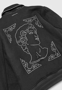 Rhinestone Wool Blend Varsity Jacket -^Manière De Voir Online