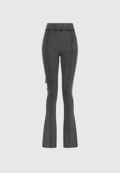 Ribbed Flared Leggings - Washed Grey^Manière De Voir Clearance