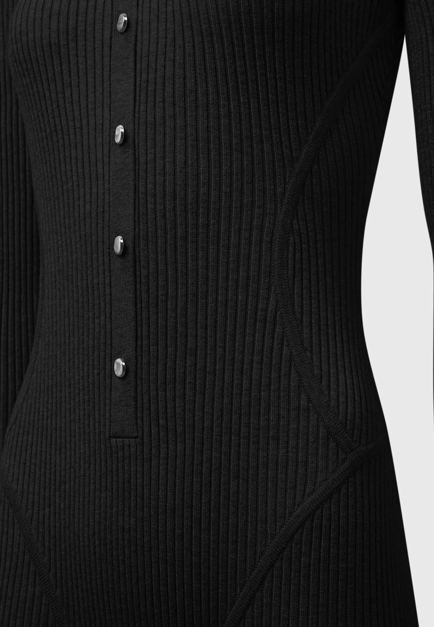 Ribbed Knit Long Sleeve Playsuit -^Manière De Voir Online