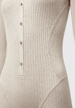 Ribbed Knit Long Sleeve Playsuit -^Manière De Voir Clearance