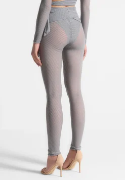 Ribbed Sheer Leggings with Tie -^Manière De Voir Clearance