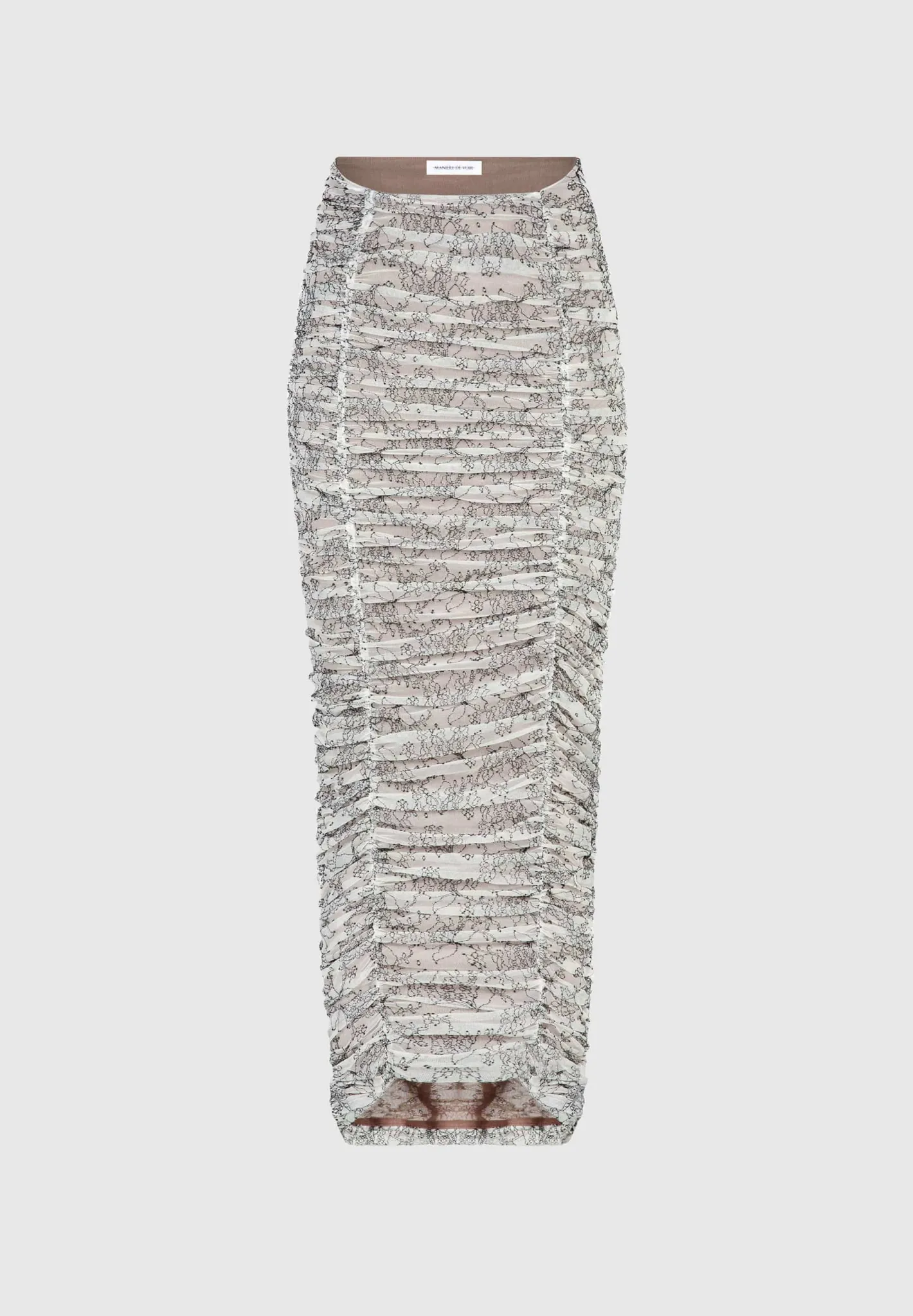 Ruched Lace Asymmetric Midaxi Skirt - Off White^Manière De Voir Discount