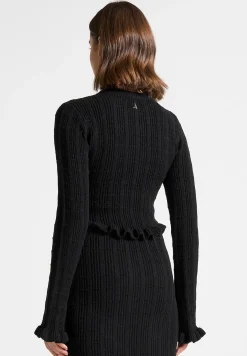 Ruffle Hem Ribbed Knit Top -^Manière De Voir New
