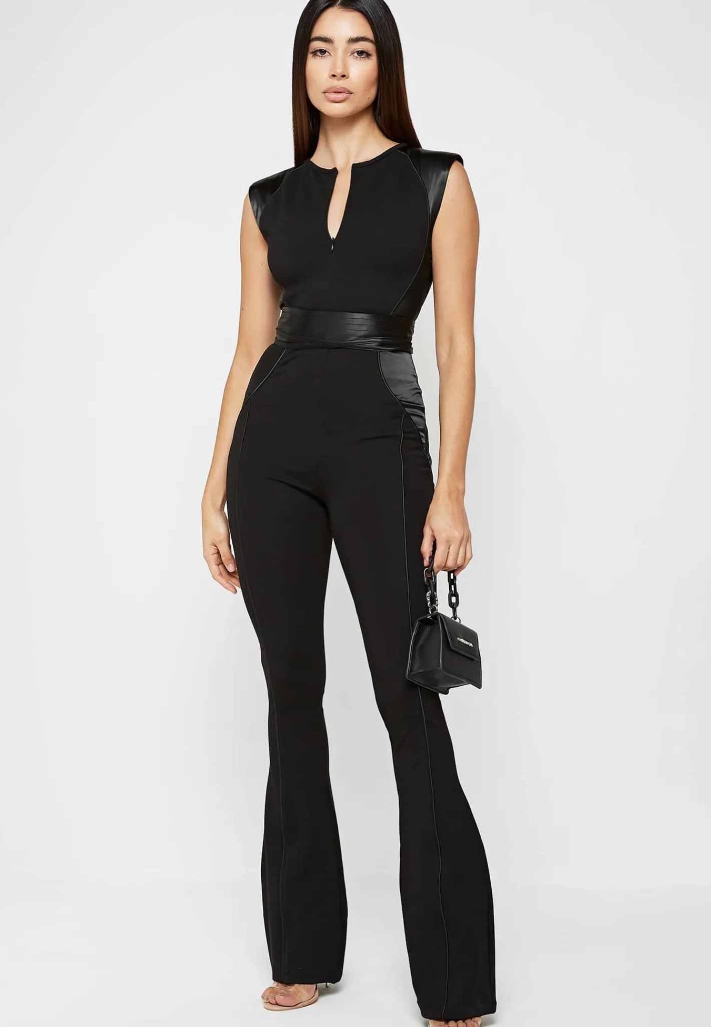 Satin Contour Flared Jumpsuit -^Manière De Voir Online