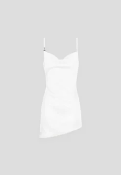 Satin Embellished Open Back Mini Dress -^Manière De Voir New