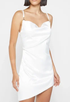 Satin Embellished Open Back Mini Dress -^Manière De Voir New