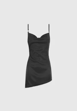 Satin Embellished Open Back Mini Dress -^Manière De Voir Sale