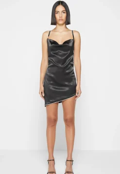 Satin Embellished Open Back Mini Dress -^Manière De Voir Sale