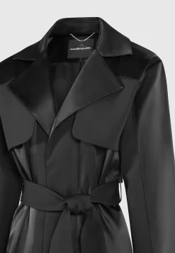 Satin Neoprene Longline Trench Coat -^Manière De Voir Online