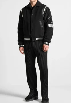 Satin Panel Eiffel Varsity Jacket -^Manière De Voir Sale