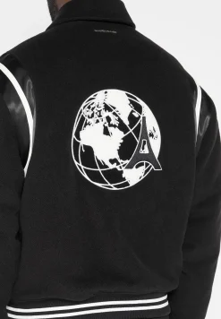 Satin Panel Eiffel Varsity Jacket -^Manière De Voir Sale