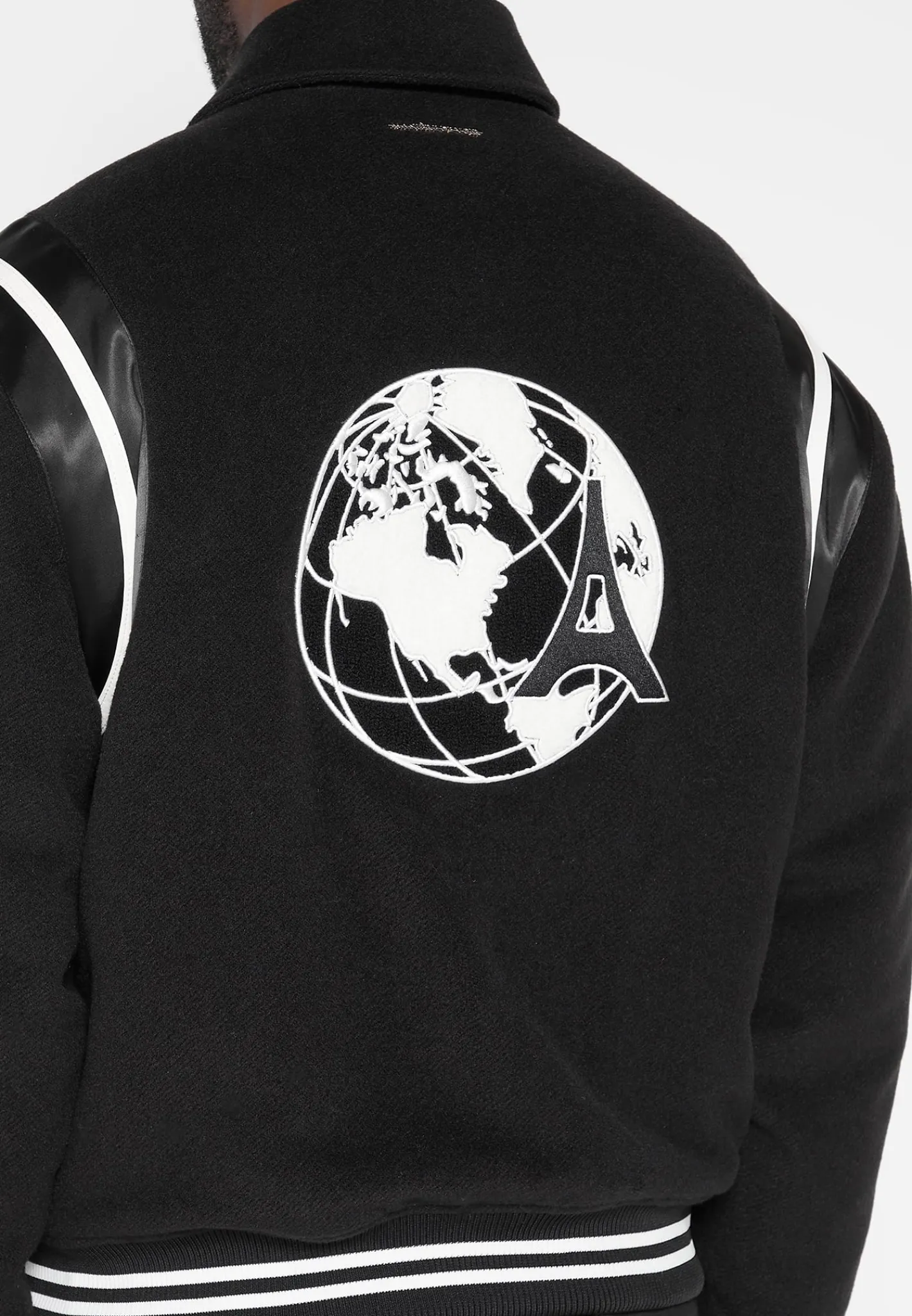 Satin Panel Eiffel Varsity Jacket -^Manière De Voir Sale
