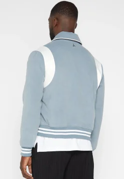 Satin Panel Wool Varsity Jacket -^Manière De Voir Discount