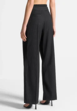 Satin Waistband Pinstripe Trousers -^Manière De Voir Discount