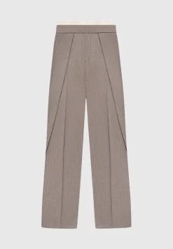 Satin Waistband Pinstripe Trousers -^Manière De Voir New