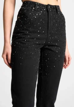 Scattered Rhinestone Mini Flare Jeans -^Manière De Voir Outlet