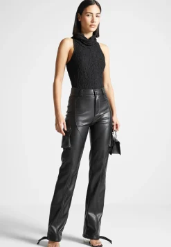 Seersucker Cowl Neck Bodysuit -^Manière De Voir Clearance
