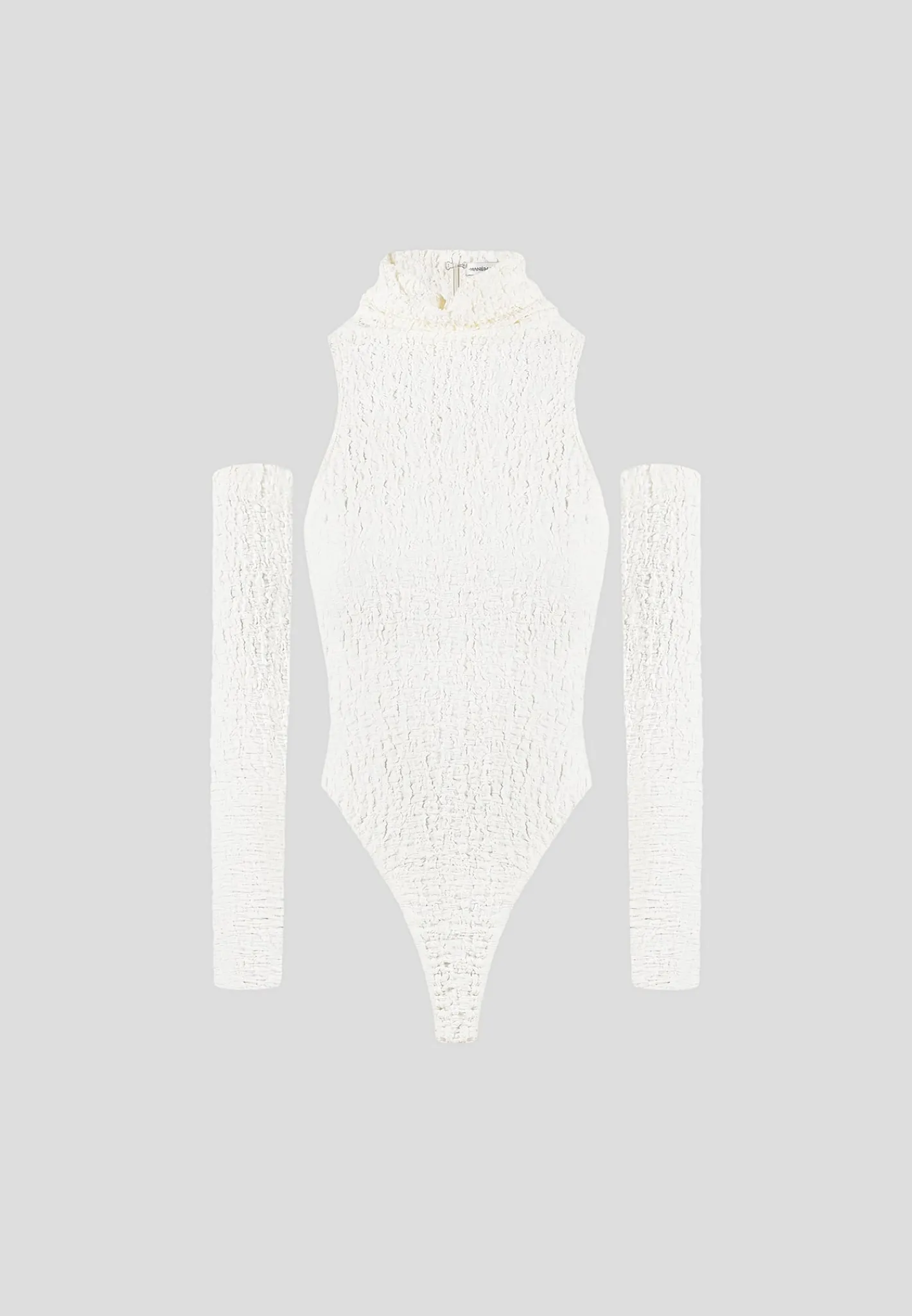 Seersucker Cowl Neck Bodysuit -^Manière De Voir Sale