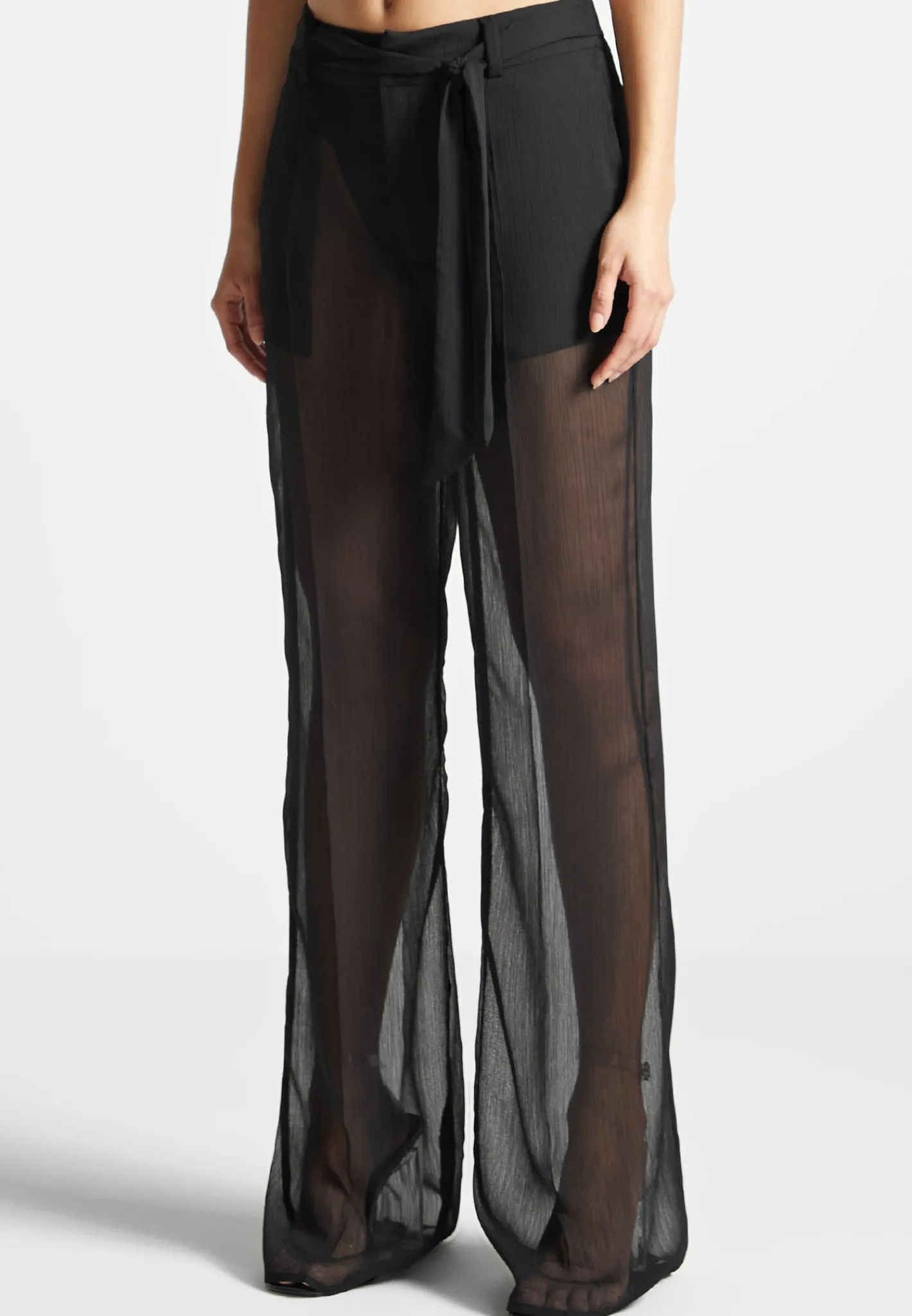 Sheer Trousers with Belt -^Manière De Voir Hot