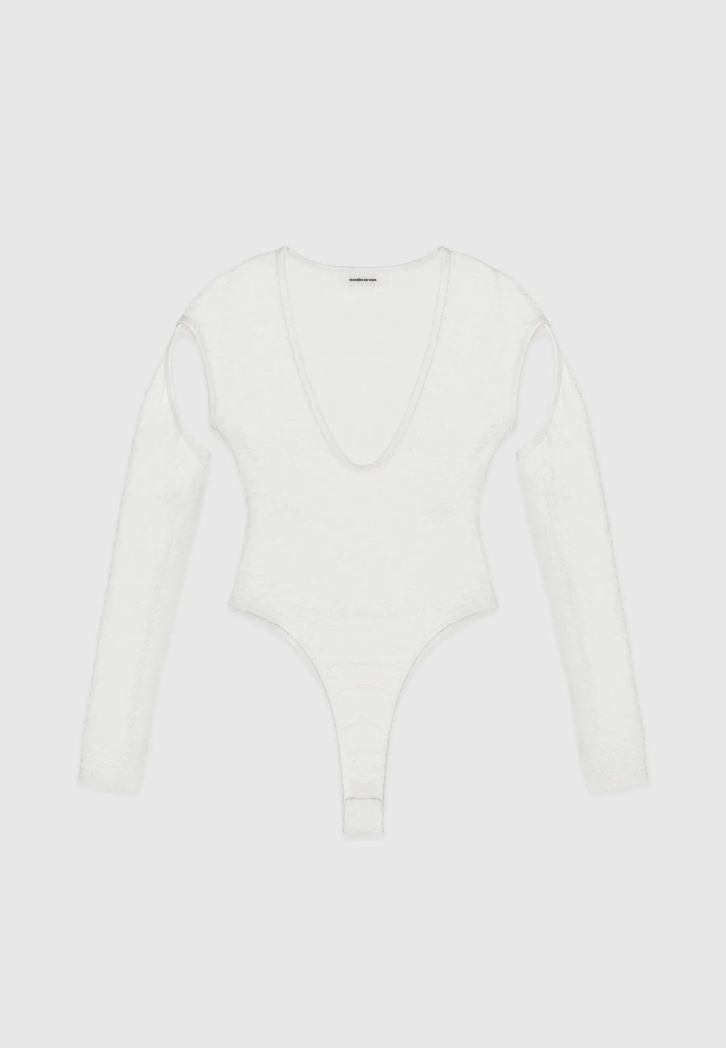 Shirred Cut Out Bodysuit - Off White^Manière De Voir Hot