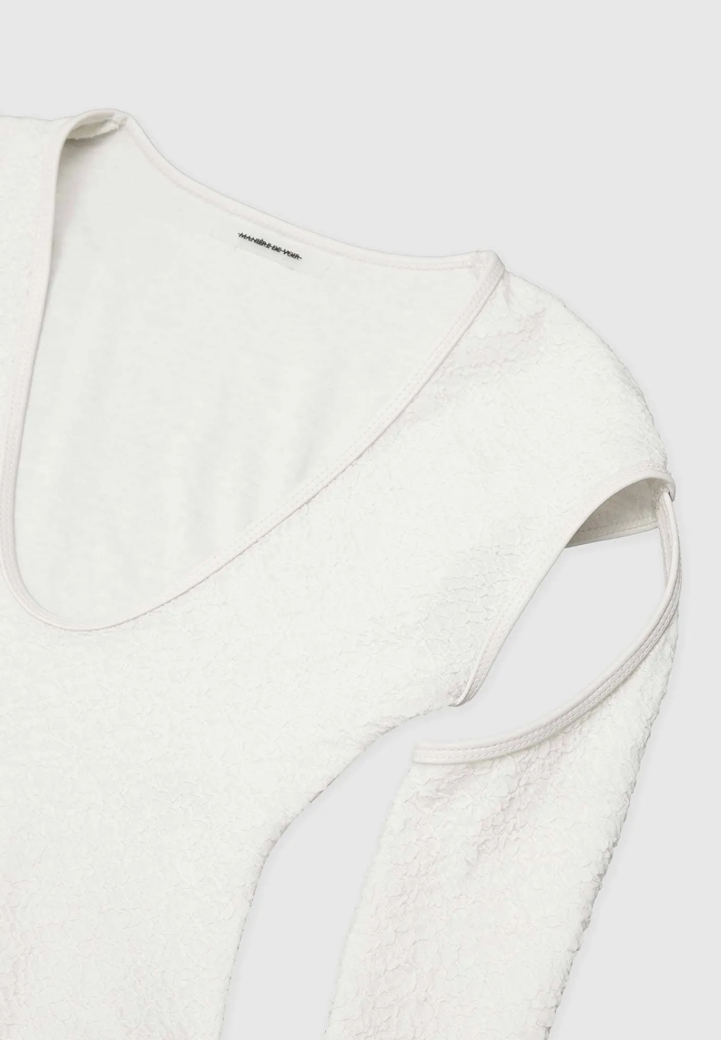 Shirred Cut Out Bodysuit - Off White^Manière De Voir Hot
