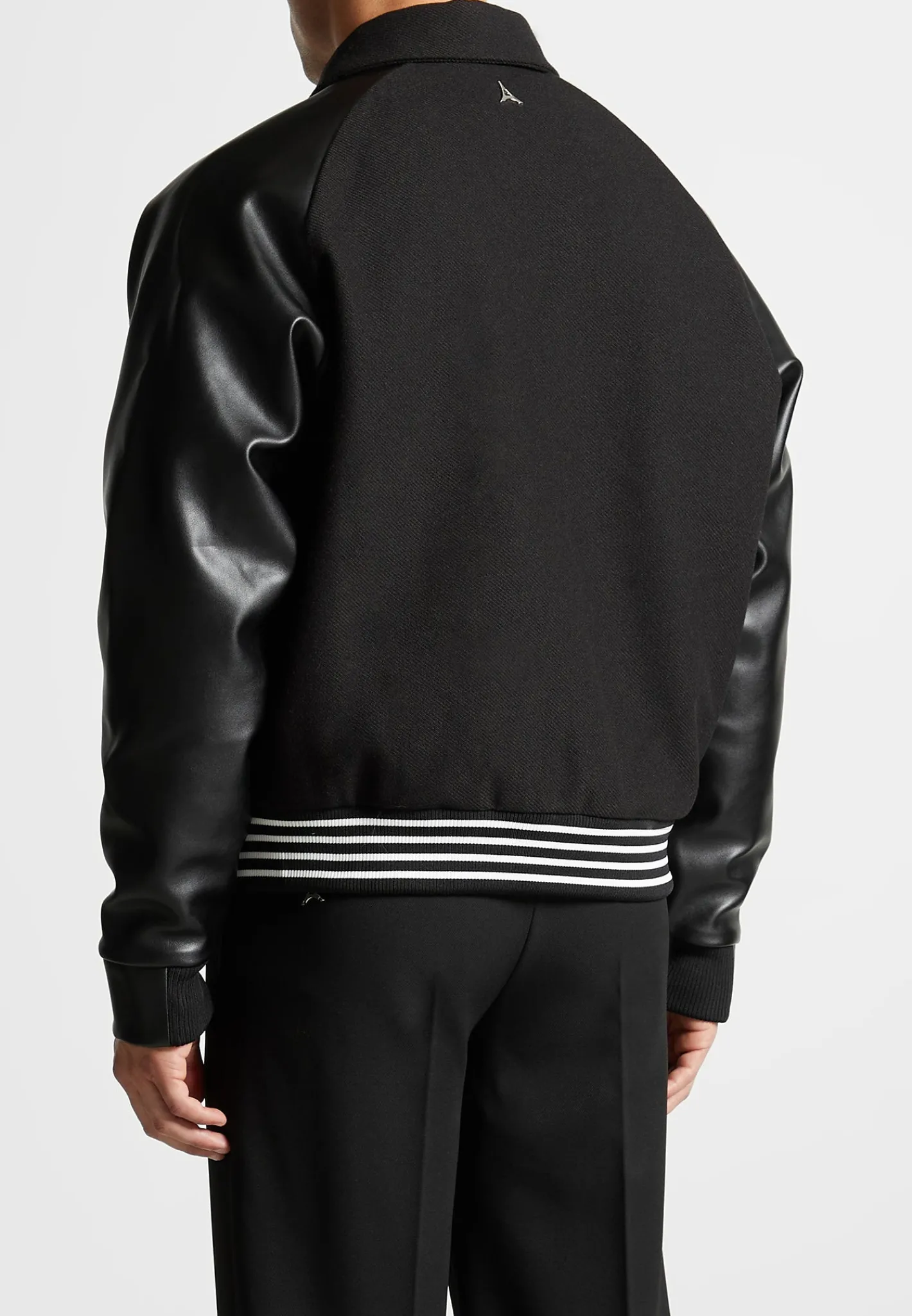 Signature Vegan Leather Raglan Varsity Jacket -^Manière De Voir New